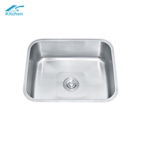 Silver Rectangular Undermount Stainless Steel Sink – Single Bowl Kitchen Sink for Home, Rural Kitchens, and Studios | Modern Farmhouse Kitchen Sink