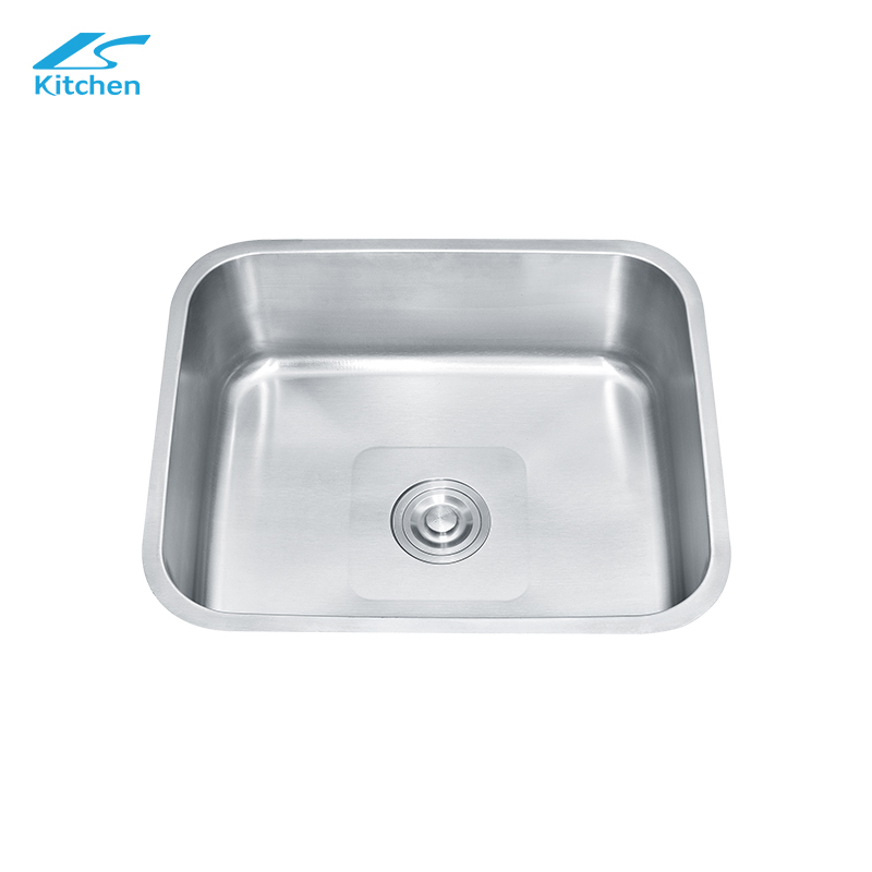 Silver Rectangular Undermount Stainless Steel Sink – Single Bowl Kitchen Sink for Home, Rural Kitchens, and Studios | Modern Farmhouse Kitchen Sink