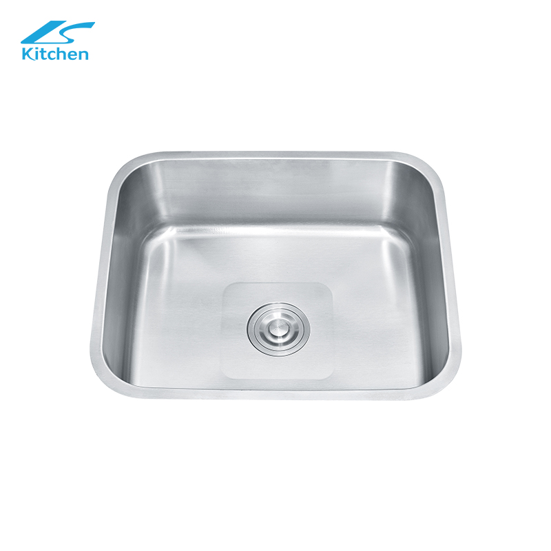 Silver Rectangular Undermount Stainless Steel Sink – Single Bowl Kitchen Sink for Home, Rural Kitchens, and Studios | Modern Farmhouse Kitchen Sink