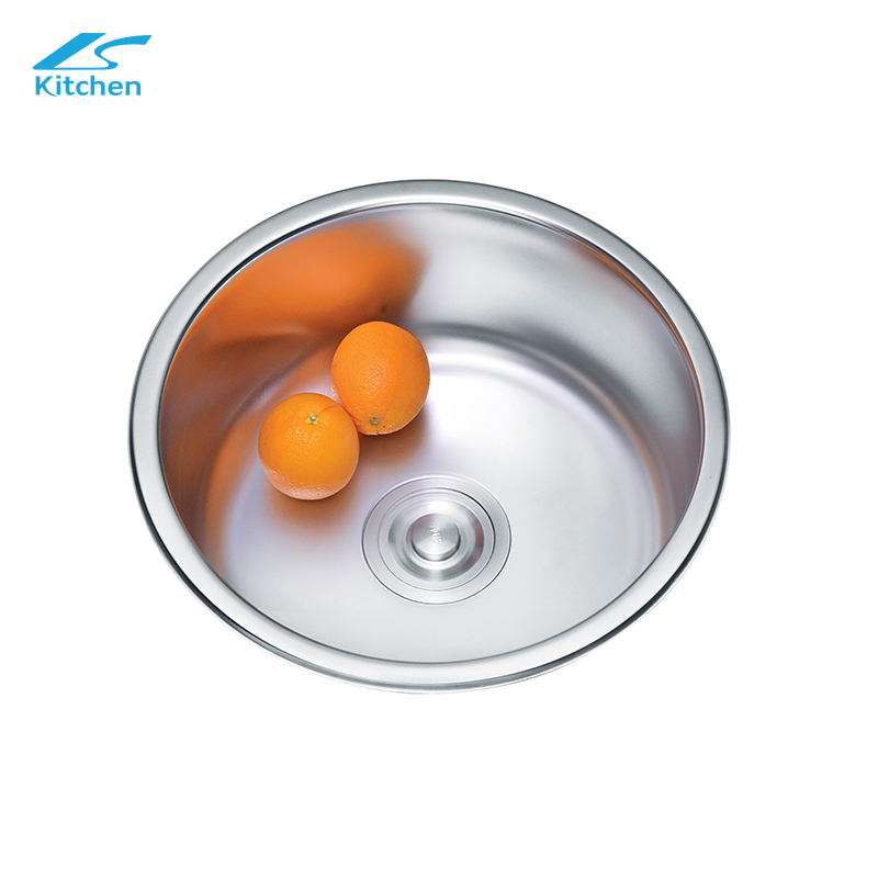 Modern Undermount SS304 Round Stainless Steel Pressing Sink – Perfect for Contemporary Kitchens with Sleek Design and Durable Feature