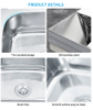 Durable SUS304 Stainless Steel Double Drainboard Sink – Outdoor & Farmhouse Use | Top Kitchen Sink