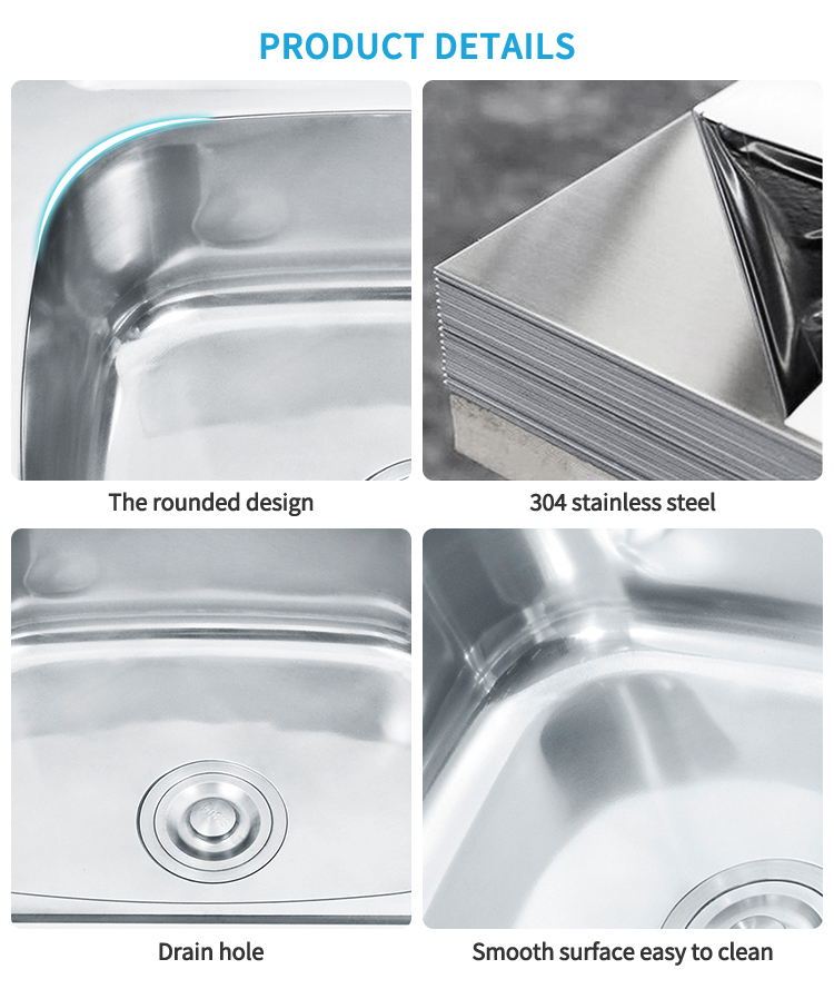 Durable SUS304 Stainless Steel Double Drainboard Sink – Outdoor & Farmhouse Use | Top Kitchen Sink