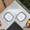 Special Shape Design 2 Basin and 1 Drain Kitchen Sink Butterfly Shape Kitchen Sink