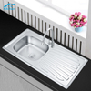 SUS201/304 Stainless Steel Sink with Drainboard | Single Bowl Sink for Kitchen