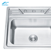  Single Bowl Stainless Steel Bath & Kitchen Sink Black Laundry Wash Basin Three-Hole Counter Installation China Factory Wholesale