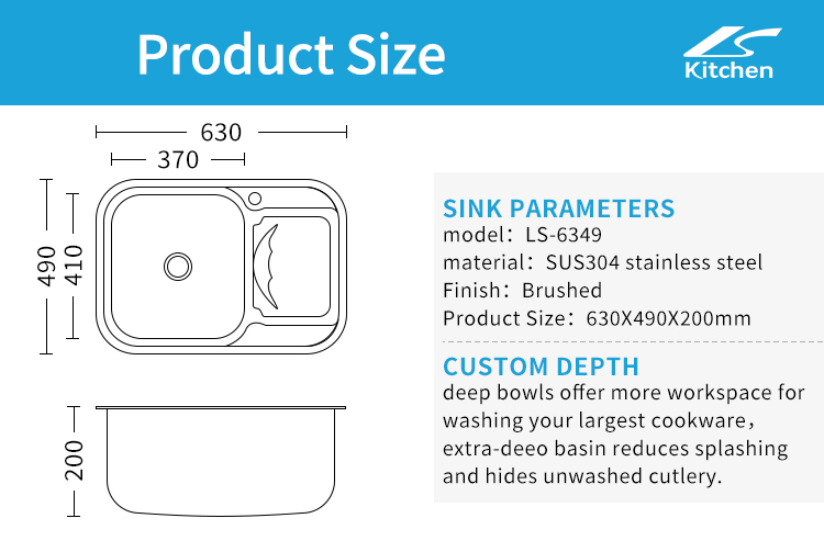 Wholesale SUS304/201 Press Kitchen Round Corner Sink Garden Sink Water Wash Kitchen Sink With Plate