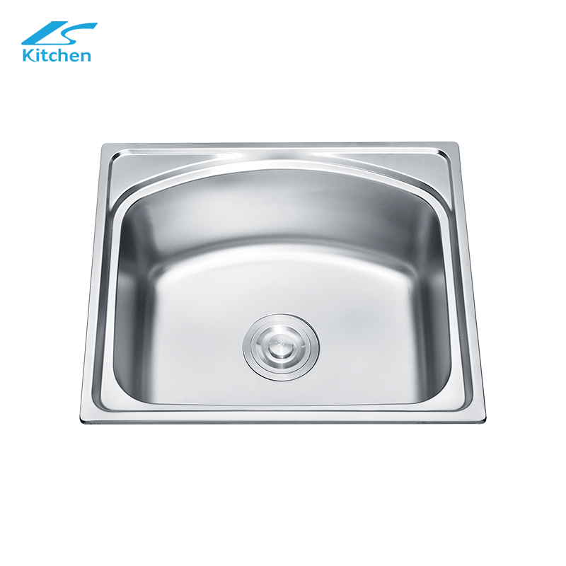 China Direct Sale Factory Silver Large Kitchen Sink Stainless Steel 24*20 Inch Single Bowl Kitchen Sink