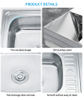 With Drainboard Single Bowl Kitchen Sink Mini Farmhouse Style 201/304 Stainless Steel Material