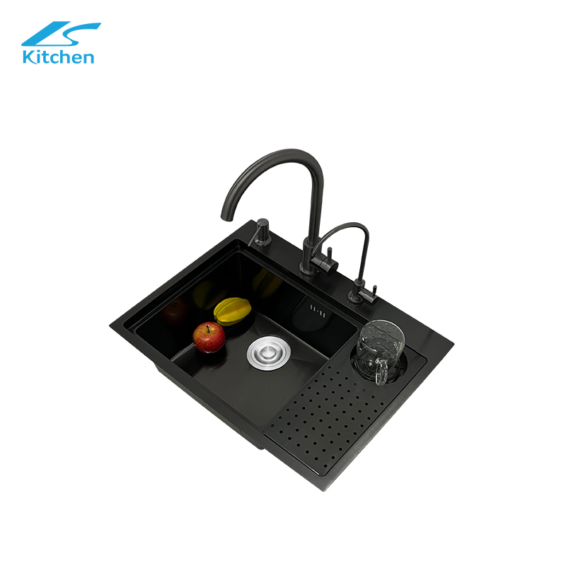 The Handmade Square Sink is a Beautiful Addition to Kitchen Modern Luxury Fashion Style with Cup Washer and Draining Board