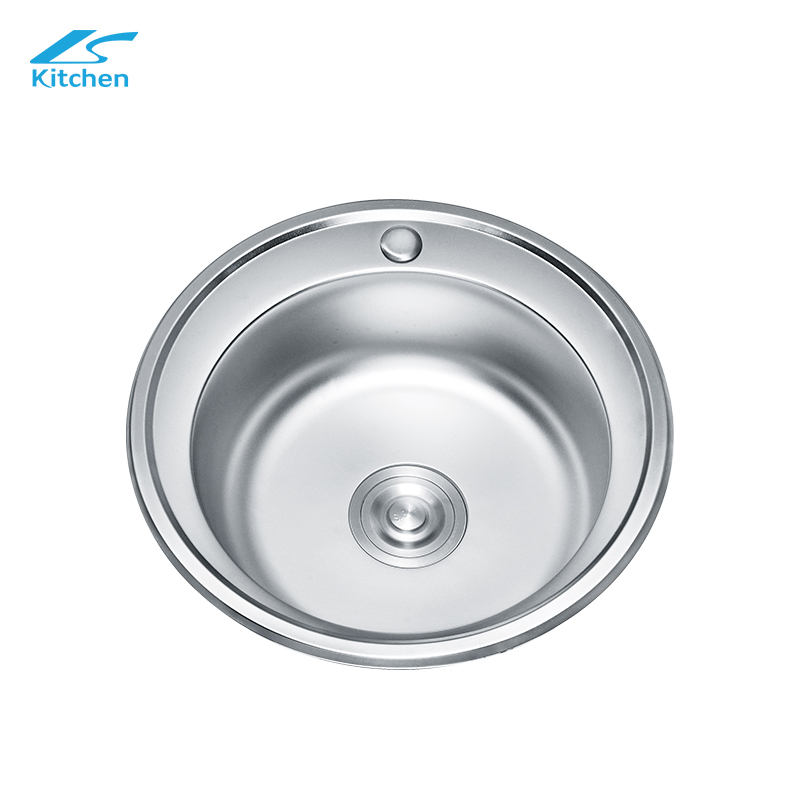 Round Kitchen 304/201 Stainless Steel House Family Kitchen Sink Wholesale Sink Direct Sale Factory 