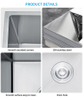 Top Silver CE Certified Square-shape Handmade Modern Modern Kitchen Sink – Undermount Design, Hot in Europe