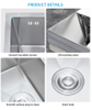Top Silver CE Certified Handmade Modern Rectangular Mini Kitchen Sink – Undermount Design,Small Kitchen Sink, Modern Kitchen Sink