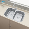 Out Door Farmhouse Double Bowl Sink Sus304/201 Stainless Steel Sink for Kitchen
