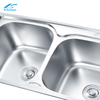 High Quality 201/304 Double Farmhouse Kitchen Sink Stretch Basin Sink for Kitchen