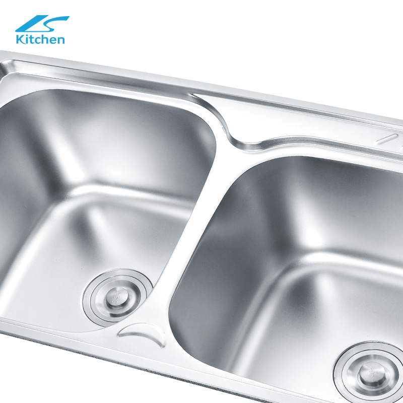 High Quality 201/304 Double Farmhouse Kitchen Sink Stretch Basin Sink for Kitchen