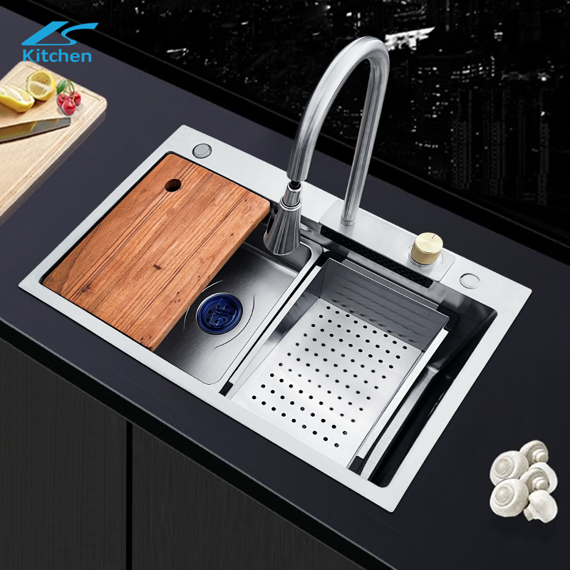 Multi-function Kitchen Sink Handmade Sus304/316 Stainless Steel Modern Home Kitchen Sink