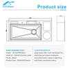 Dish Drain Rack Multi-function Nano Silver Stainless Steel Large Size Kitchen Modern Sink 