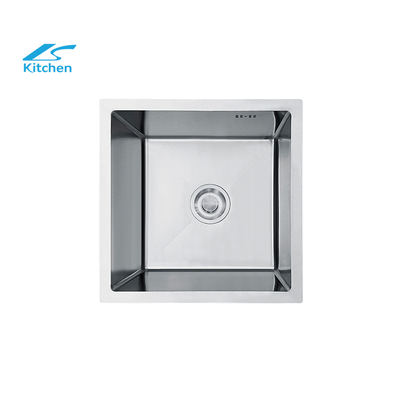 CE Certified Silver Square SUS304 Stainless Steel Handmade Kitchen Sink – Durable & Stylish