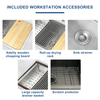 Undermount Sliver Kitchen Sink 33' Handcrafted Stainless Steel Sink with large Space