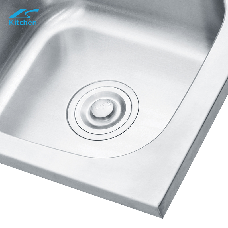 Brushed Single Kitchen Sink Common House Kitchen and Bath Washing and Cooking Sink Top Silver Basin