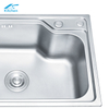 Stainless Steel Silver Rectangular Kitchen Sink with Double Faucet Holes – Ideal for Home and Commercial Use | Above Counter Kitchen Sink