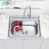  RV Caravan Motorhome Parts Stainless Steel Round Hand Wash Basin RV Kitchen Sink