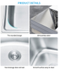 Brushed Single Bowl Pressing Stainless Steel Small Kitchen Sink in Modern House Workstation Kitchen