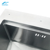 Silver Handmade Large Single Bowl Sink – 16 Gauge Stainless Steel with Knife Rack, Undermount – Deep Basin, Modern Kitchen Design