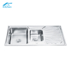 42.5"×19.3" Large Size Kitchen Double Square Bowl Sink Fashionable Attractive Design Sink