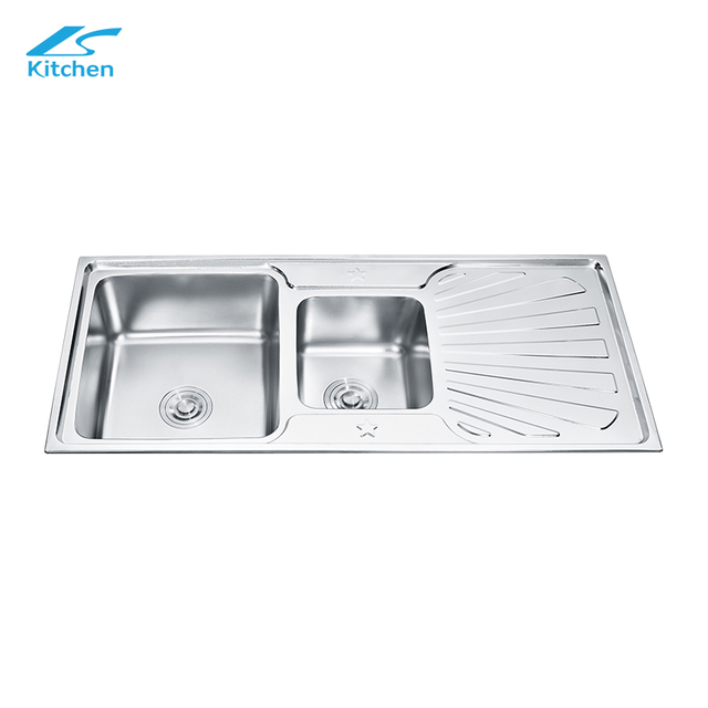 42.5"×19.3" Large Size Kitchen Double Square Bowl Sink Fashionable Attractive Design Sink
