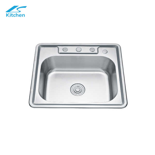 Three-Tap Hole Modern Kitchen and Bath Washing Basin Stainless Steel Silver Sink in Workstation
