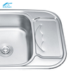 Wholesale SUS304/201 Press Kitchen Round Corner Sink Garden Sink Water Wash Kitchen Sink With Plate