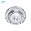 Liangshun 19.3" Stainless Steel Kitchen Sink Single Bowl with Unique round Shape and One Holes 