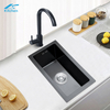 CE Certified Handmade Modern Black Rectangular Mini Kitchen Sink – Undermount Design,Small Kitchen Sink, Modern Kitchen Sink