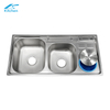 Stainless Steel Double Bowl Kitchen Sink with Trash Bin - Undermount Kitchen Sink