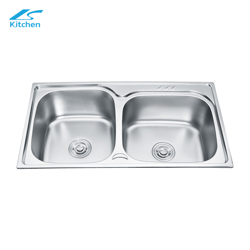 High Quality 201/304 Double Farmhouse Kitchen Sink Stretch Basin Sink for Kitchen