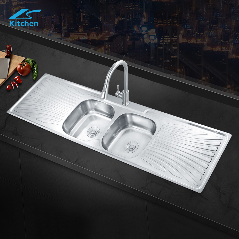 Commercial Sink with Working Double Basin Sink for Farmhouse Kitchen