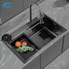 New Trends Corner Waterfall Smart Kitchen Sink Handmade Embossed Sink for Kitchen