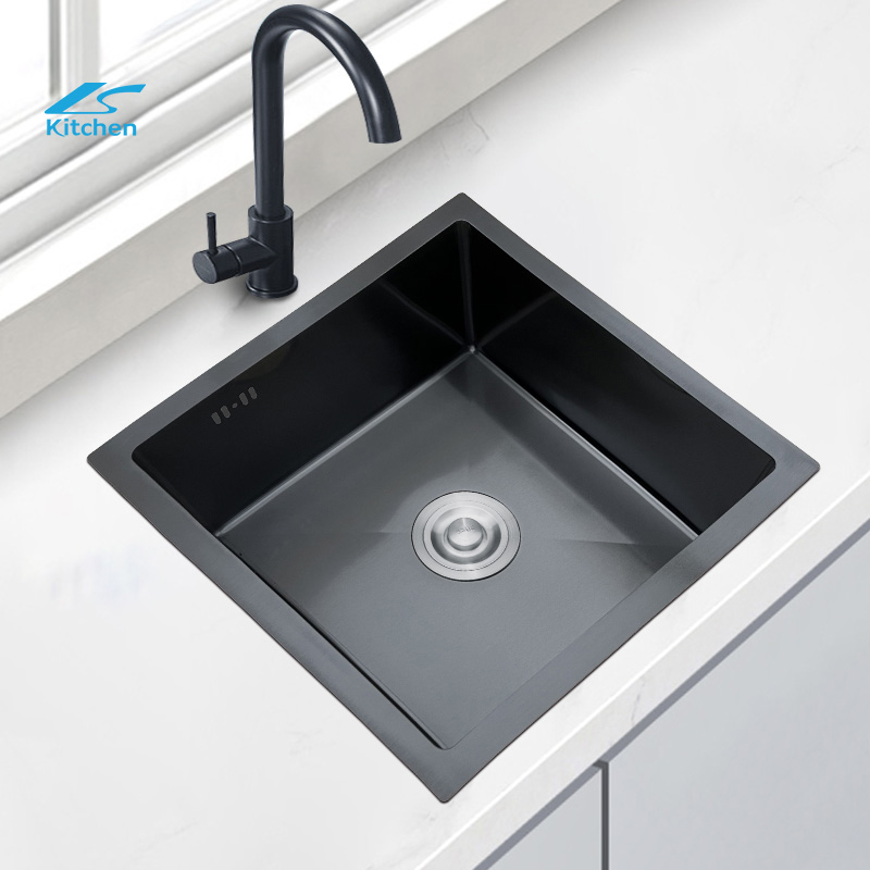 Black Square SUS304 Stainless Steel Handmade Kitchen Sink – Durable & Stylish, CE Certified