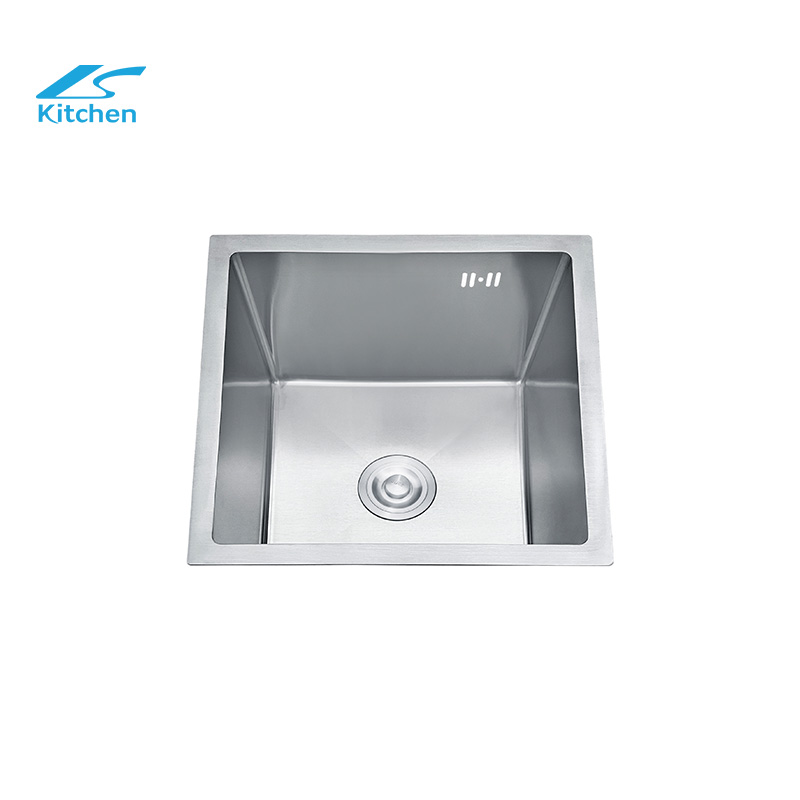 CE Certified Silver Square SUS304 Stainless Steel Handmade Kitchen Sink – Durable & Stylish