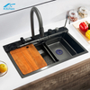 2025 Hot sale kitchen sink 30-Inch Waterfall Kitchen Sink Stainless Steel Top-Mount Sink