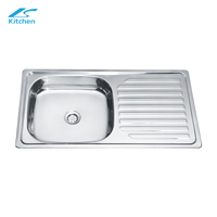 Stainless Steel Single Bowl Undermount Kitchen Sink with Drainboard – Rectangular One-Hole Design, Ideal for Farmhouse Kitchens, Deep Basin, Modern Kitchen Sink