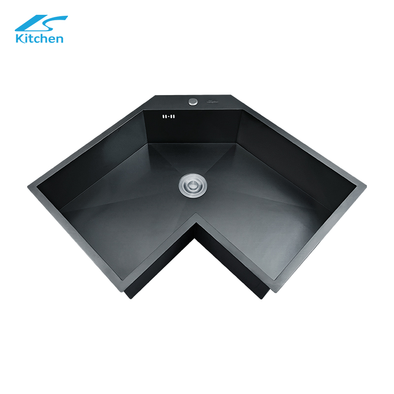 Customized house-hold large-capacity stainless steel kitchen sink bar counter washbasin and corner basin