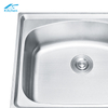 Brushed Single Bowl Pressing Stainless Steel Small Kitchen Sink in Modern House Workstation Kitchen