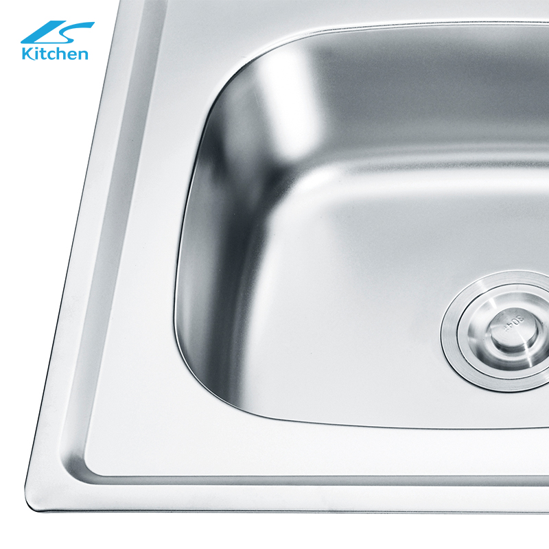 SUS201/304 Stainless Steel Sink with Drainboard | Single Bowl Sink for Kitchen