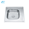 Washing Basin with Plate High Quality 201/304 Stainless Steel Sink Single Bowl Kitchen Sink Island Modern New Style 