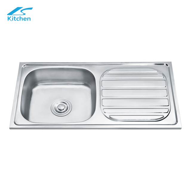 Machine-made Home Kitchen Wash Basin Silver Stainless Steel Sink