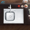 8060 Cutting Drainboard Single Bowl Kitchen Sink Commercial Sink