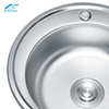 Round Kitchen 304/201 Stainless Steel House Family Kitchen Sink Wholesale Sink Direct Sale Factory 