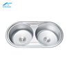 Top Recommend Double Round Bowl Sink Modern Kitchen Sink